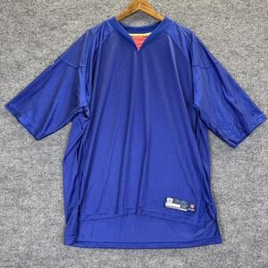 NFL Jersey Mens 2XL Blue Football Reebok Equipment On Field Mesh NY Giants Blank